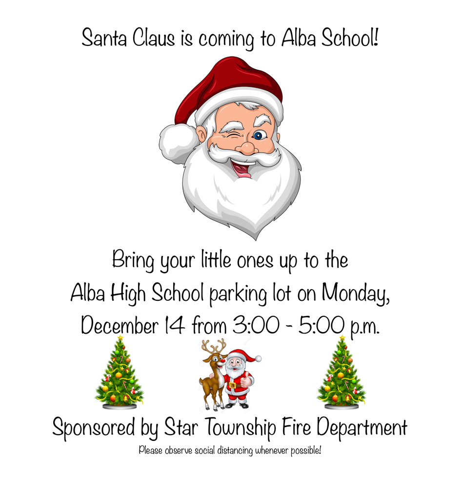 Santa at Alba Public School Notice